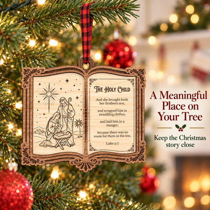 🔥Last Day 50% OFF -✨ The Greatest Story Ever Told... Right on Your Tree! | Nativity Story Wooden Bible Ornaments 📖🎄