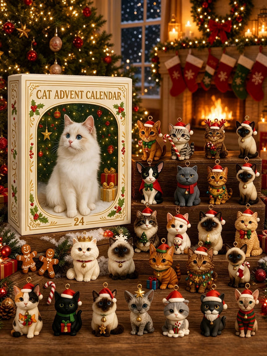 🐱🎄 24 Days of Christmas Cats Advent Calendar – 24 Collectible Festive Cat Surprises