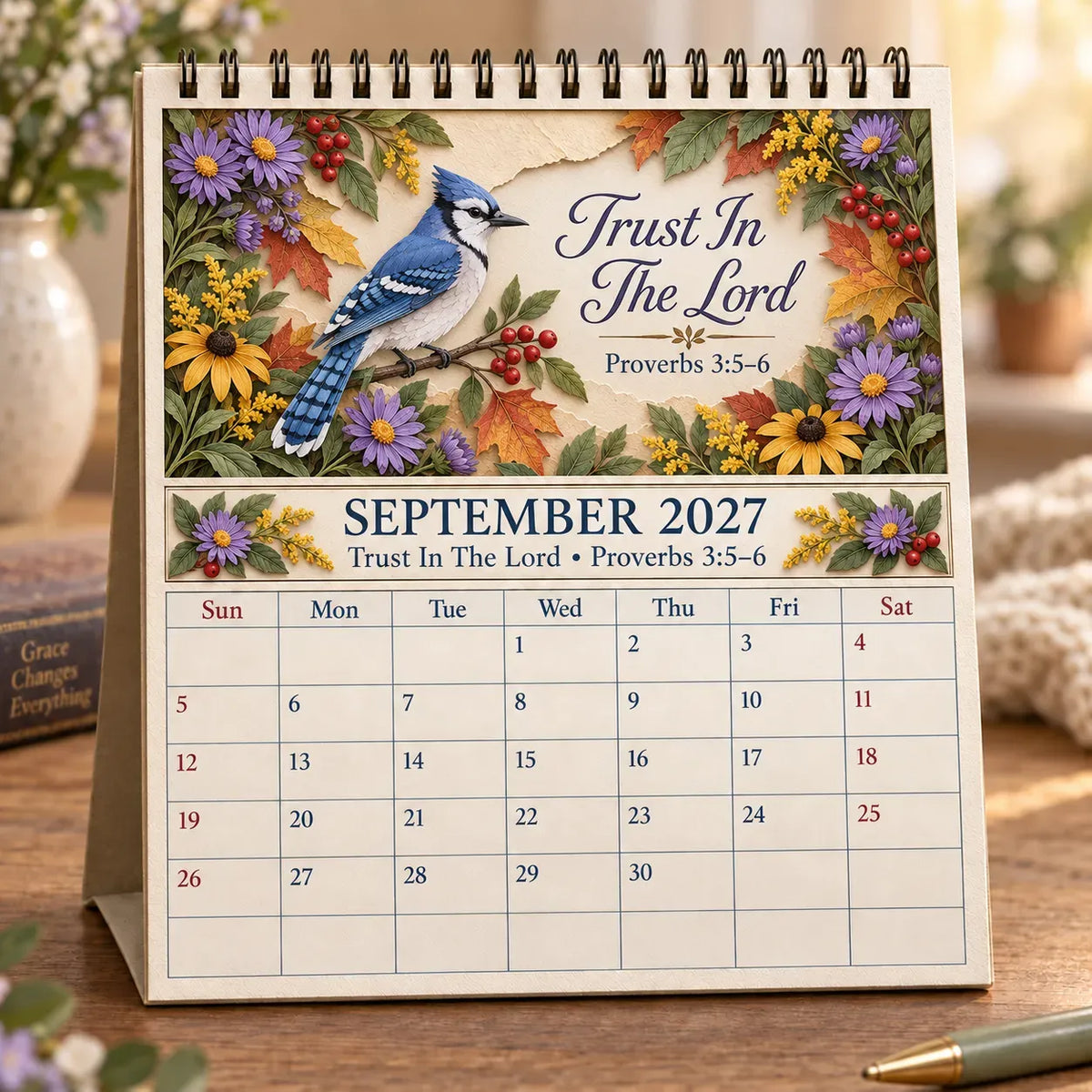 ✝️ Christian Calendar 2027 | 12 Scripture Designs with Nature Scenes