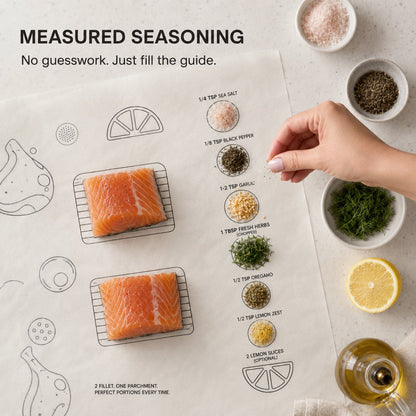 Recipe‐Printed Baking Paper Convenient Home Oven Cooking Sheet
