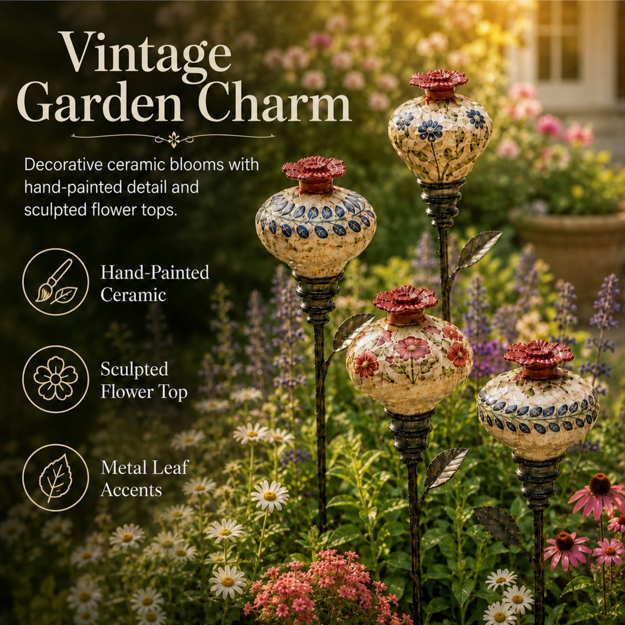 🐦 Retro hummingbird feeder garden pole