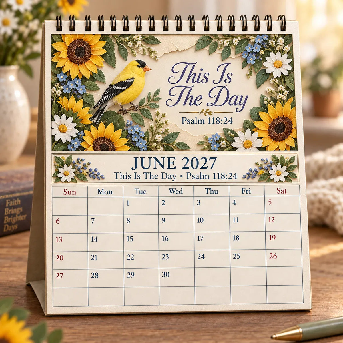 ✝️ Christian Calendar 2027 | 12 Scripture Designs with Nature Scenes