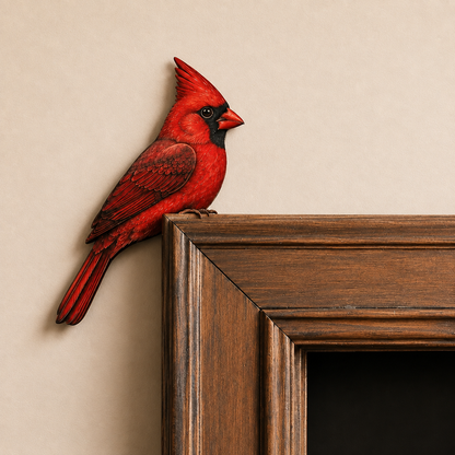 Wooden Cardinal Door Topper