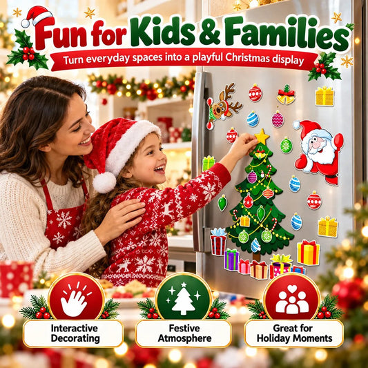 🎁Christmas Refrigerator Magnets – DIY Santa, Reindeer & Christmas Tree Decor