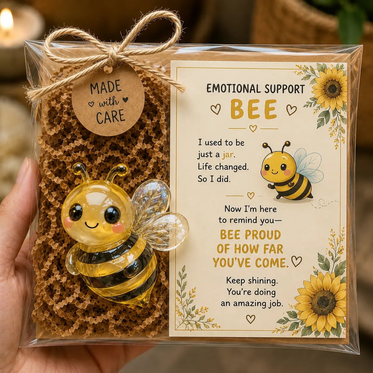 💌 Emotional Support Glass Animal Gift Set | 7 Meaningful Designs with Encouragement Card & Gift-Ready Packaging ✨