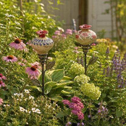 🐦 Retro hummingbird feeder garden pole