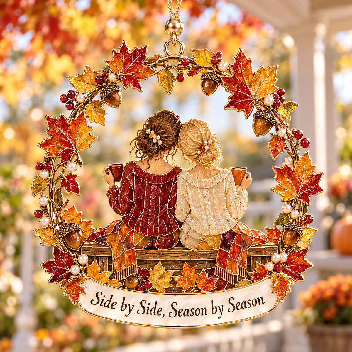 💖 "Always My Sister, Forever My Friend" Handcrafted Suncatcher Ornament Collection