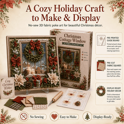 🔥Last Day 50% Off 🎁 3D-kerststof-poke-art-set