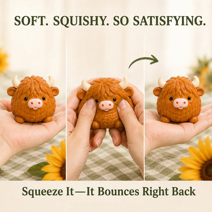 🐮 Highland Cow Squishy Collection | 12-Piece Harvest Herd or 24-Piece Holiday Collector’s Edition with Unique Characters & Secret Cow ✨
