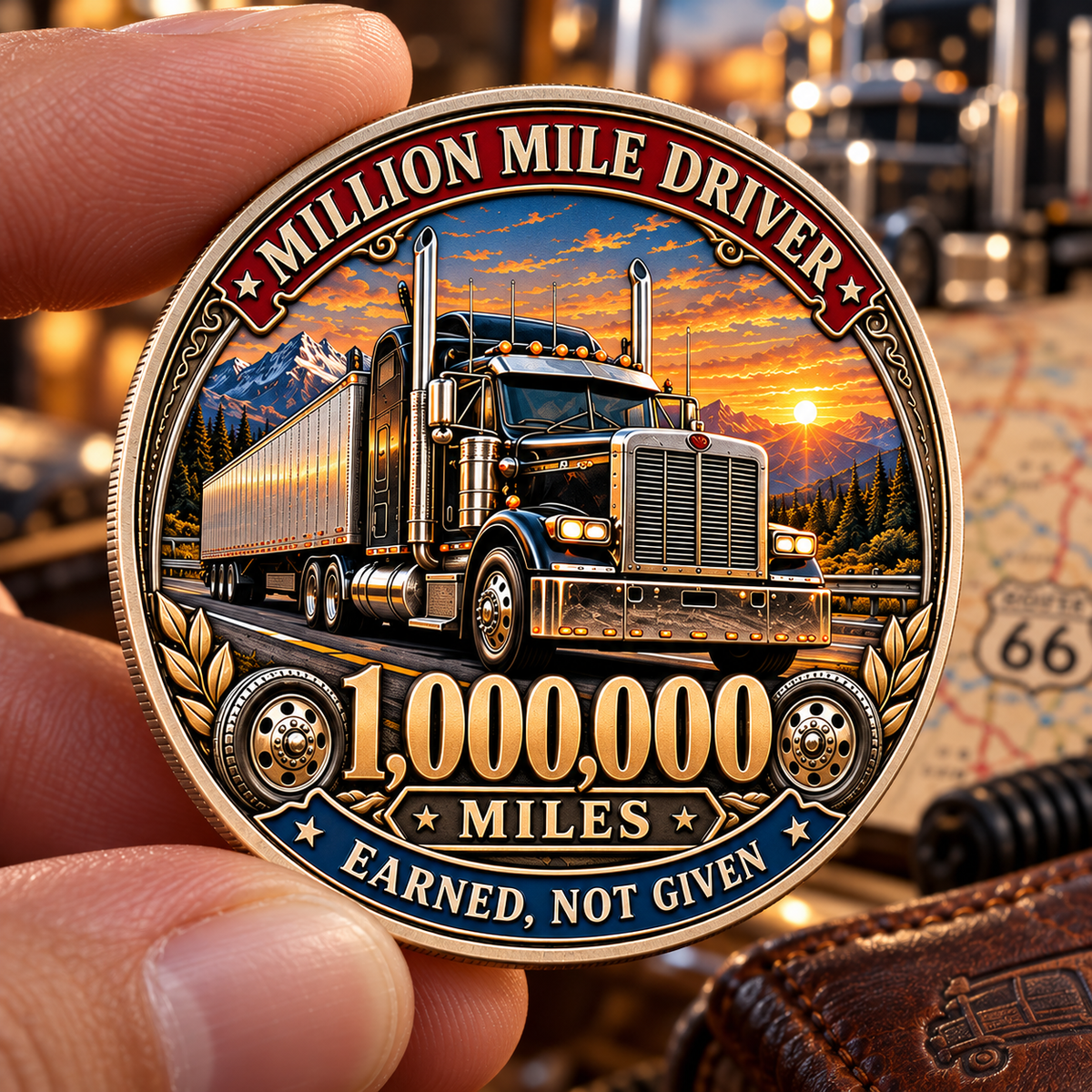 🚛 Truck Driver Mileage Milestone Commemorative Challenge Coin Collection