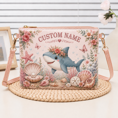 🌸 Personalized Floral Garden Embossed Animal Shoulder Bag – Best Gift For You