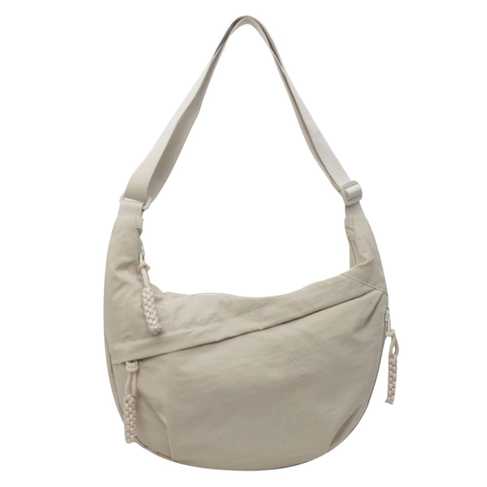 Women's Fashion Solid Color Nylon Crossbody Bag
