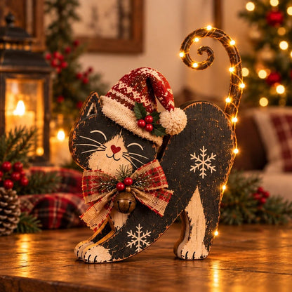 Vintage Christmas Cat Trio