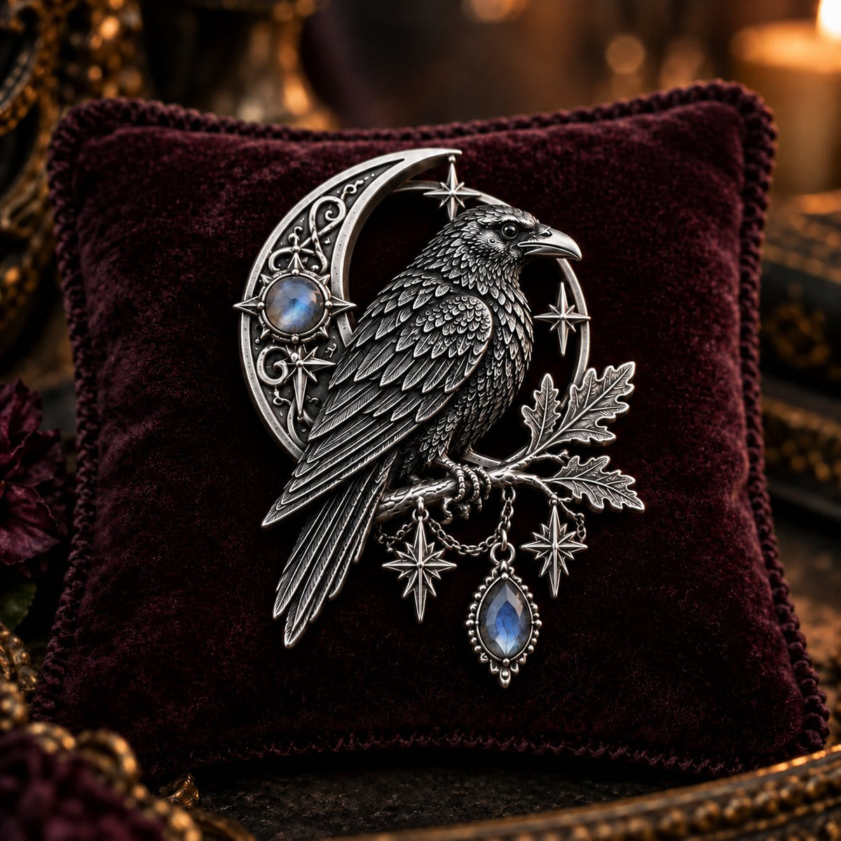 🔥LAST DAY 50% OFF - 🐦‍⬛ Gothic Celtic Raven Brooch – Dark Academia Statement Pin