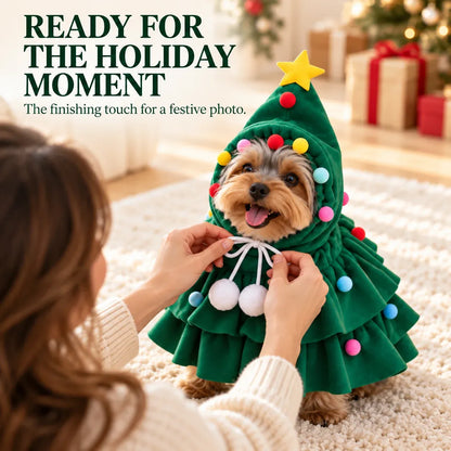 ⏰LAST DAY 50% OFF 🎄 Christmas Tree Dog Costume – Funny Holiday Pet Outfit 🐶🐱💕