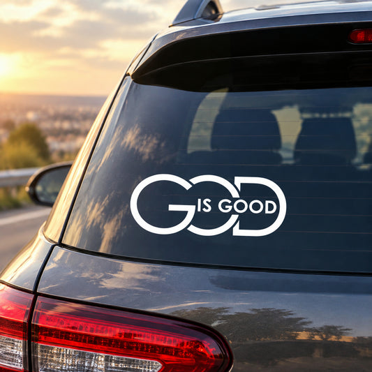 🙏 🙏"God Is Good" Christian Car Decal Sticker | Premium Religious Décor