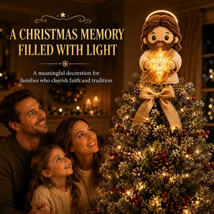 ⏳ Last Day 50% OFF – ✝️ Christian Christmas Tree Topper | Cute Jesus Blessing & Mary Grace Designs for Faith-Filled Trees, Family Traditions & Meaningful Holiday Décor 🎄