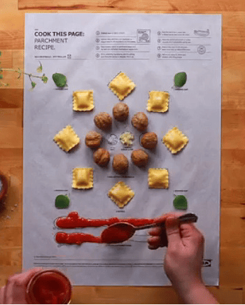 Recipe‐Printed Baking Paper Convenient Home Oven Cooking Sheet