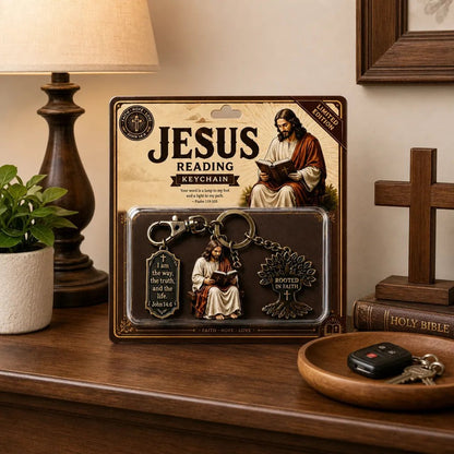 ✝️Jesus Reading Keychain