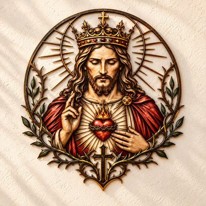 ✝️🙏Sacred Heart of Jesus Metal Wall Art