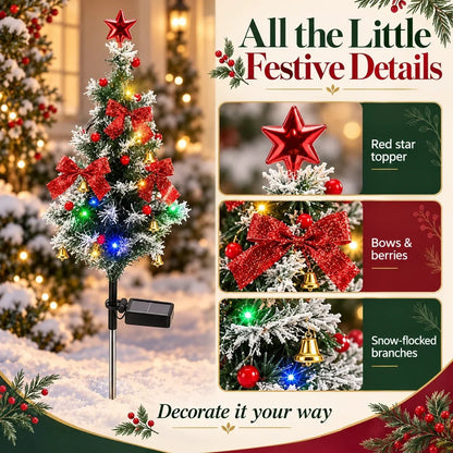 🎉🎄 Solar Christmas Tree Lights –  DIY Outdoor Holiday Decor