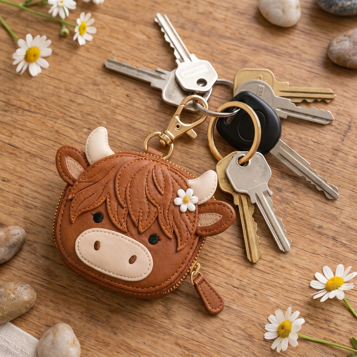 Little Treasures Animal Keychain Pouch & Message Card