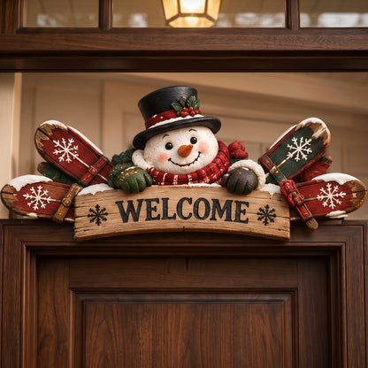 6 Styles Door Topper Collection ❄️🎿 | Rustic Winter Mountain Cabin Door Frame Decor, Christmas Above-Door Wall Sign, Seasonal Porch Home Ornament