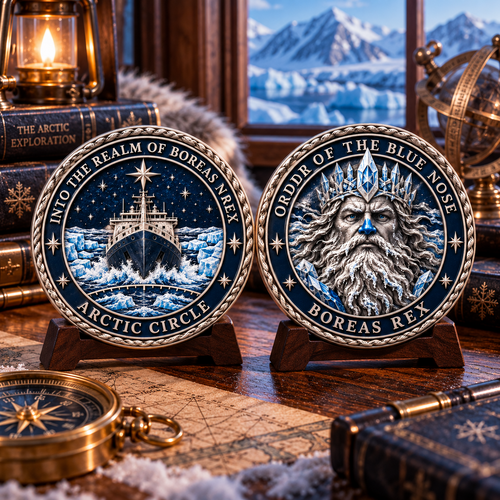 ❄️ Boreas Rex – Order of the Blue Nose Commemorative Challenge Coin