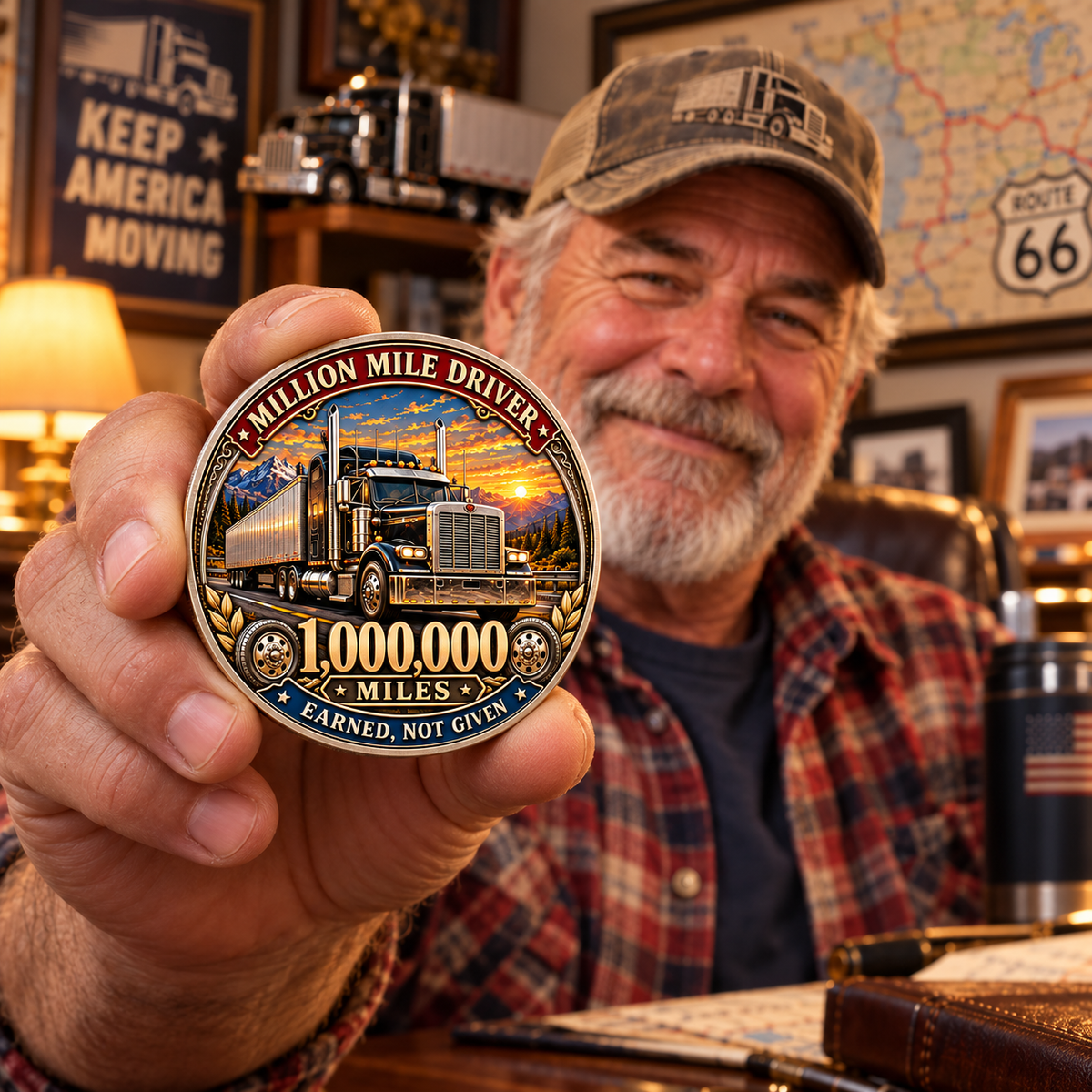 🚛 Truck Driver Mileage Milestone Commemorative Challenge Coin Collection