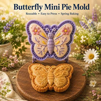 ⏳ Last Day 50% OFF – 🌸 8-Design Spring Garden Mini Pie Mold Collection | Reusable Embossed Molds for Shaping Detailed Bee, Butterfly, Ladybug, Sunflower, Cottage & More 🥧✨