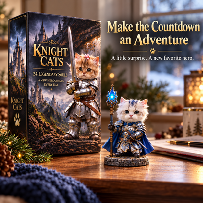 ⚔️ 24 Days of Knight Cats Advent Calendar | Epic Fantasy Feline Figures 🐾