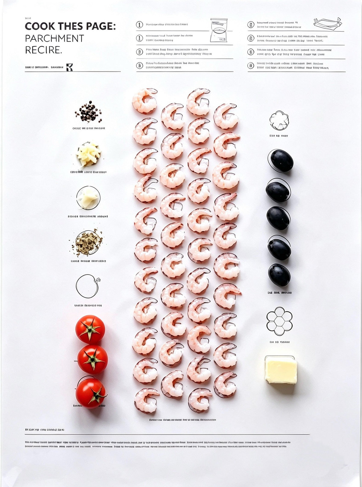Recipe‐Printed Baking Paper Convenient Home Oven Cooking Sheet