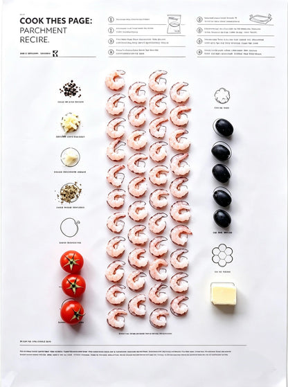 Recipe‐Printed Baking Paper Convenient Home Oven Cooking Sheet