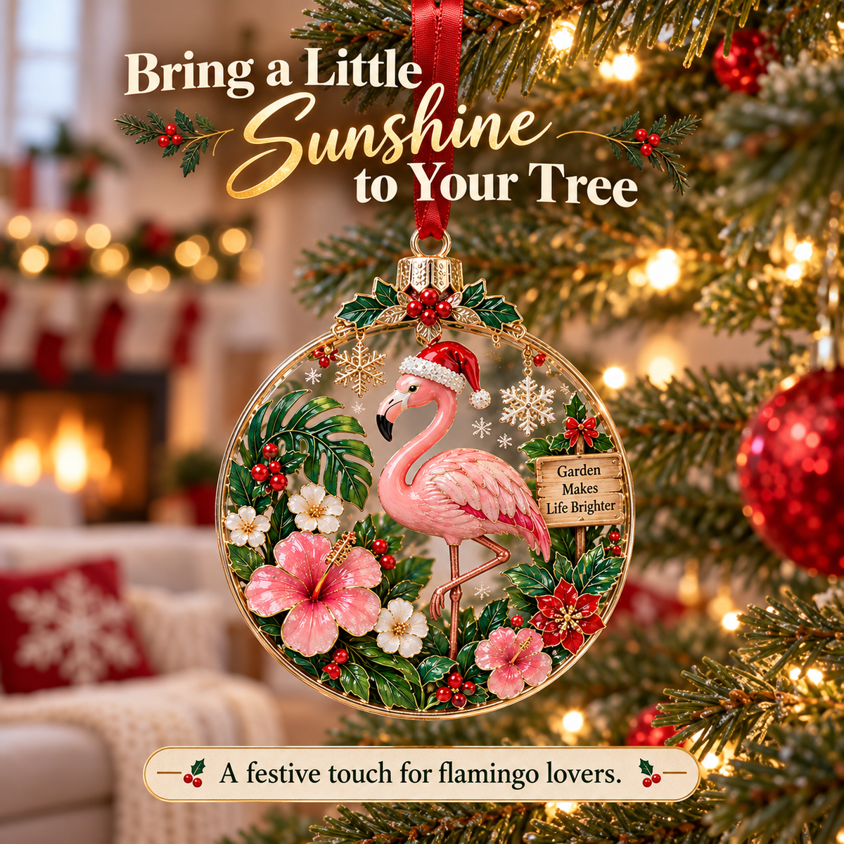 Christmas Floral Holiday Hanging Decoration Ornament –  Garden Makes Life Brighter✨