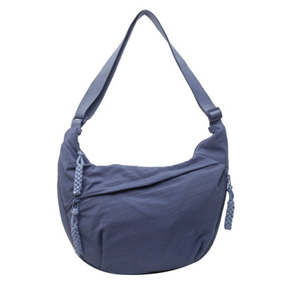 Women's Fashion Solid Color Nylon Crossbody Bag