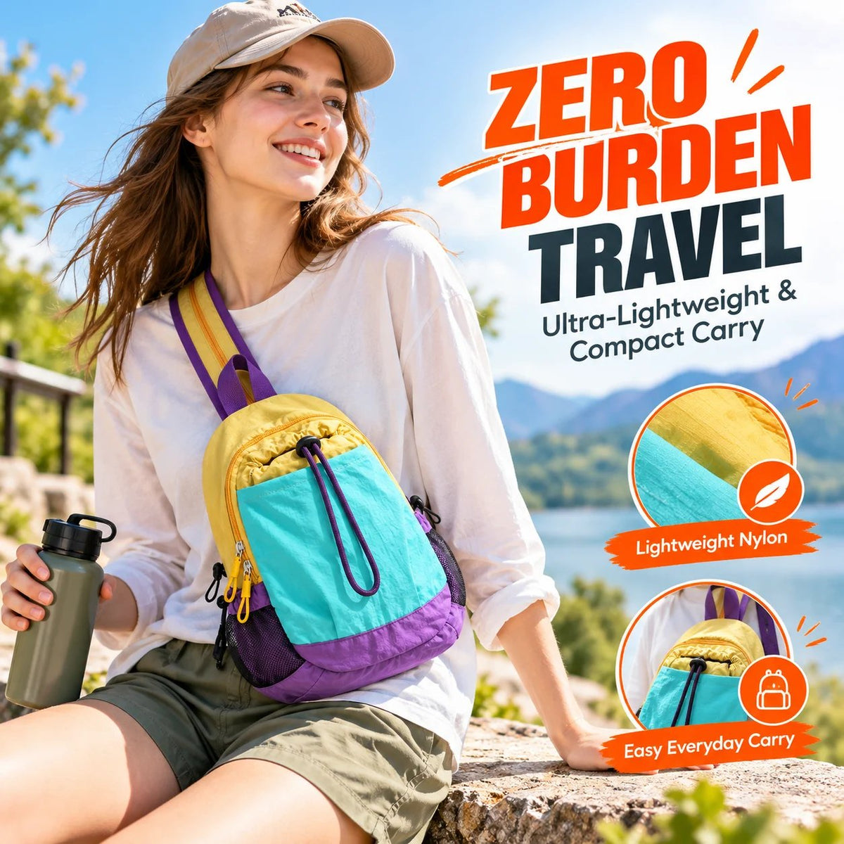 🎁Last Day Promotion 49% OFF🔥Unisex Lightweight Color-Block Mini Backpack 🎁Buy 2 Free Shipping