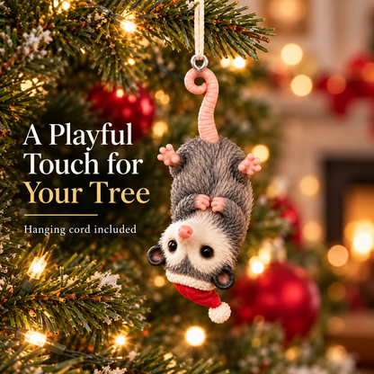 🎄 "Hanging Around" Santa Possum Ornament | Funny Upside-Down Christmas Tree Decor 🐾