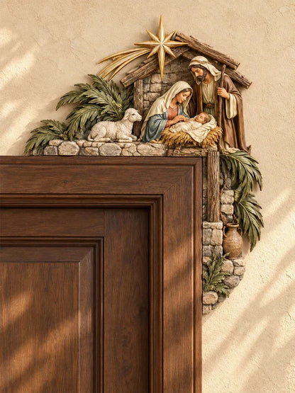 🎄 Christmas Nativity Door Frame Corner Decor — A Meaningful Holiday Accent ✨