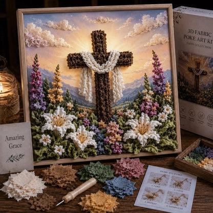 🔥HOT SALE🔥 Last Day 49% OFF - ✝️3D Christian Fabric Poke Art Kit(📦Buy 2 Free Shipping)