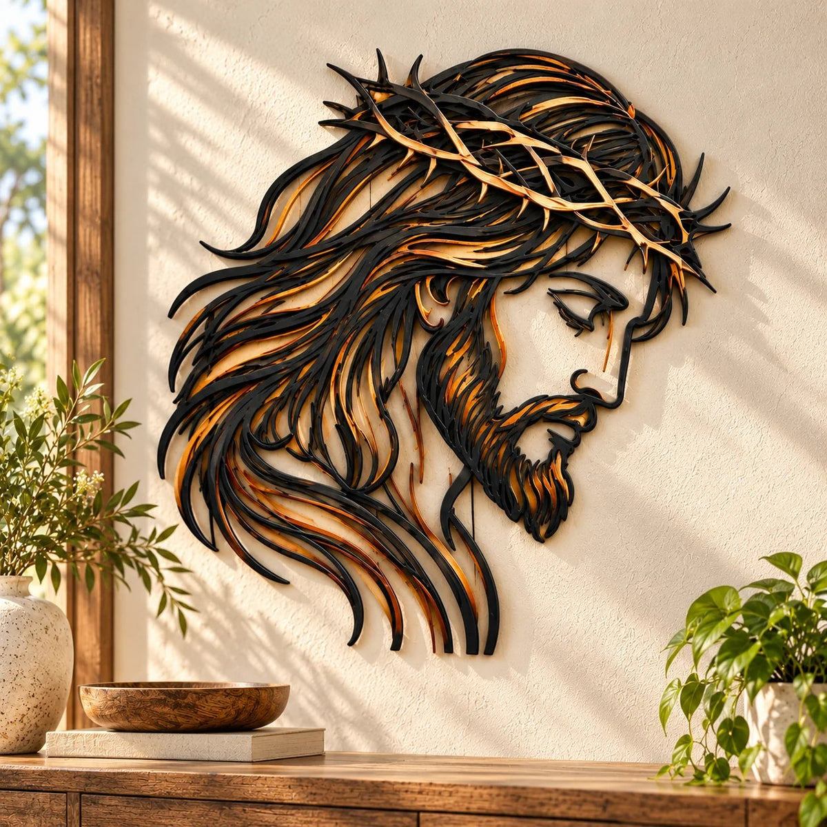 ✝️ Crown of Grace Jesus Metal Wall ArtTM – Rustic Faith-Inspired Christian Wall Decor(✨Buy 2 Free Shipping)
