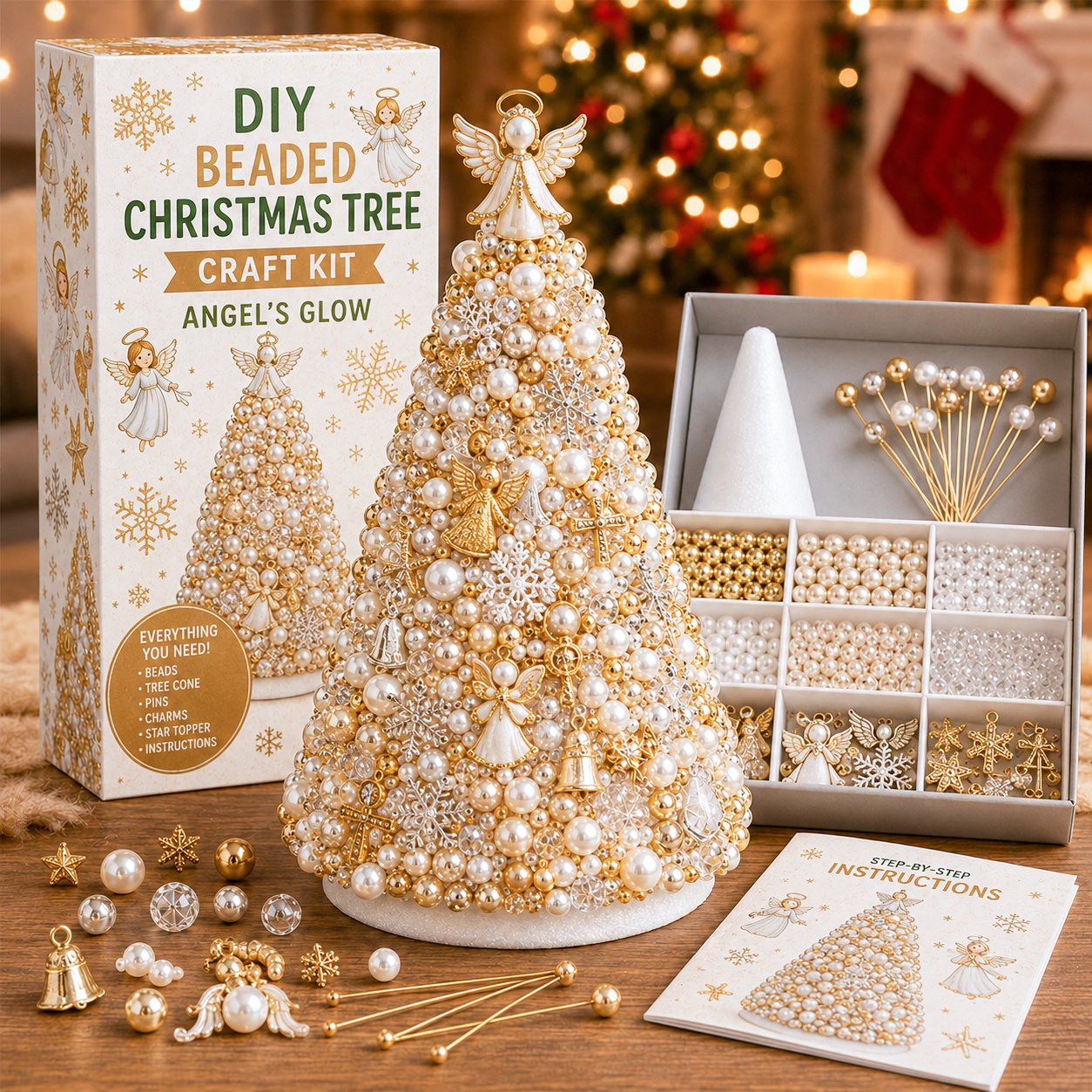 🔥Last Day 50% OFF - 🎄✨ DIY Beaded Christmas Tree Craft Kit