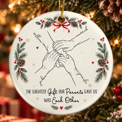 Personalized The Greatest Siblings Ceramic Ornament