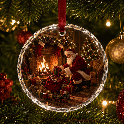 Christmas Landscape Scene Ornament – Festive Holiday Hanging Decoration