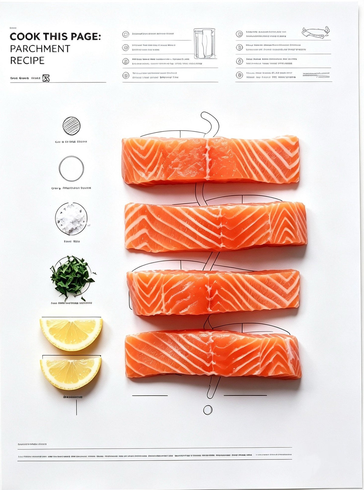 Recipe‐Printed Baking Paper Convenient Home Oven Cooking Sheet
