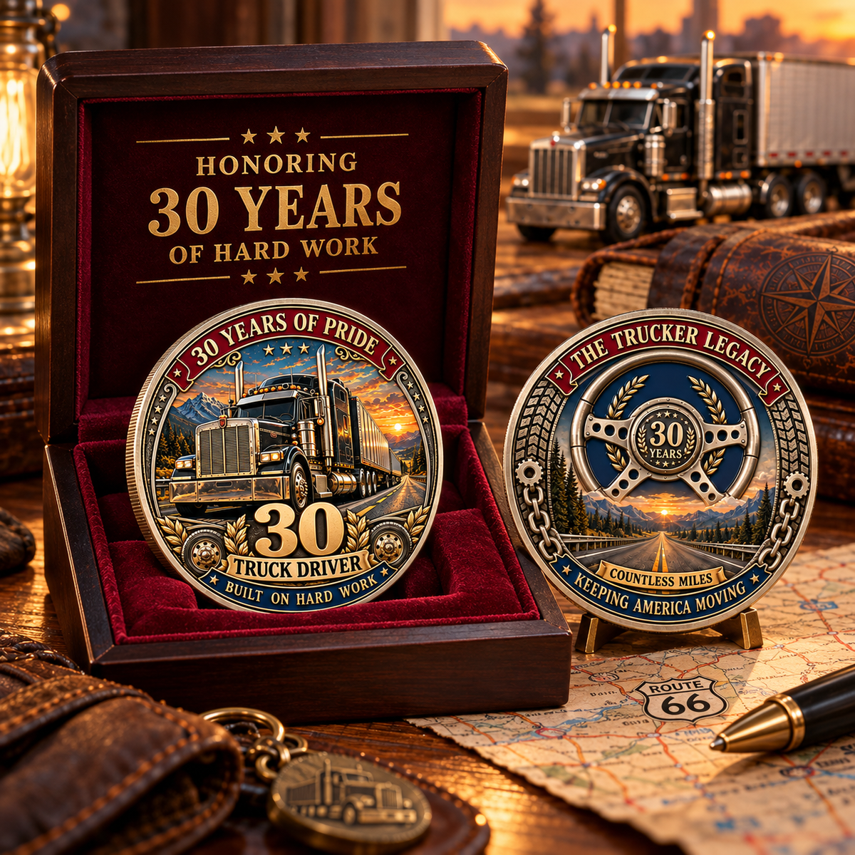 🚛 Truck Driver 30 Years of Pride Commemorative Challenge Coin