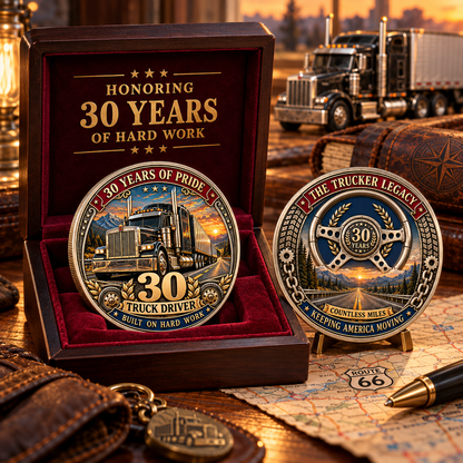 🚛 Truck Driver 30 Years of Pride Commemorative Challenge Coin