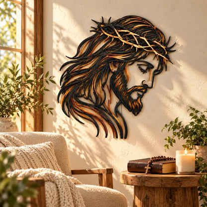 ✝️ Crown of Grace Jesus Metal Wall ArtTM – Rustic Faith-Inspired Christian Wall Decor(✨Buy 2 Free Shipping)