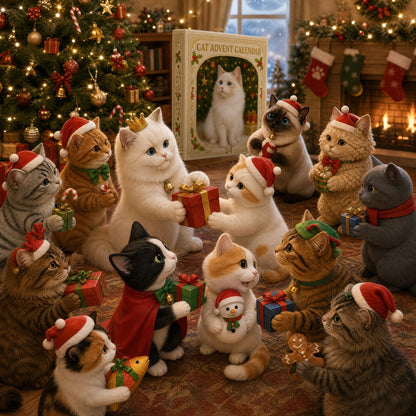 🐱🎄 24 Days of Christmas Cats Advent Calendar – 24 Collectible Festive Cat Surprises