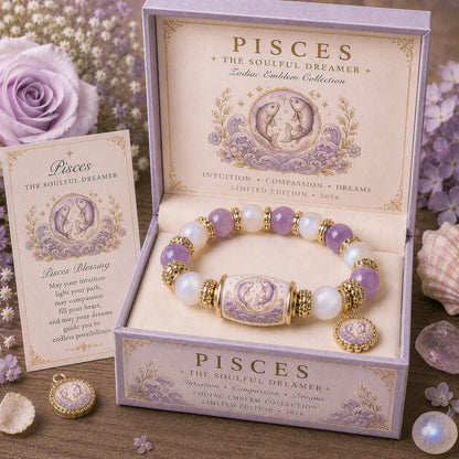 💫 12 Zodiac Bracelet – Natural Chalcedony, Your Sign, Your Energy