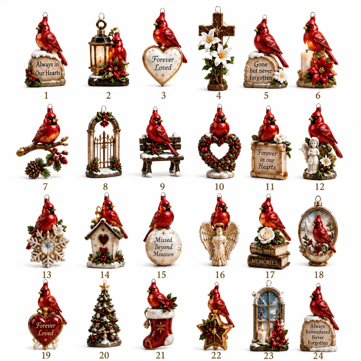 24 Days of Remembrance — Cardinal Christmas Ornament Collection & Keepsake Box 🕊️❤️